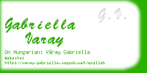 gabriella varay business card